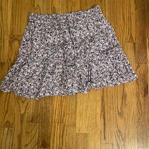 Small Flower Printed Floral Skirt